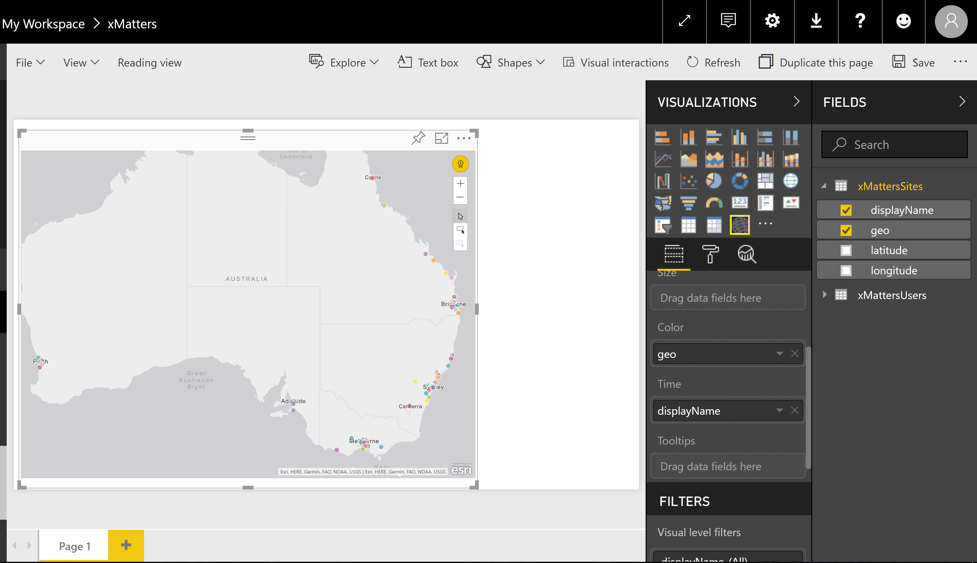 xMatters Sites to Map