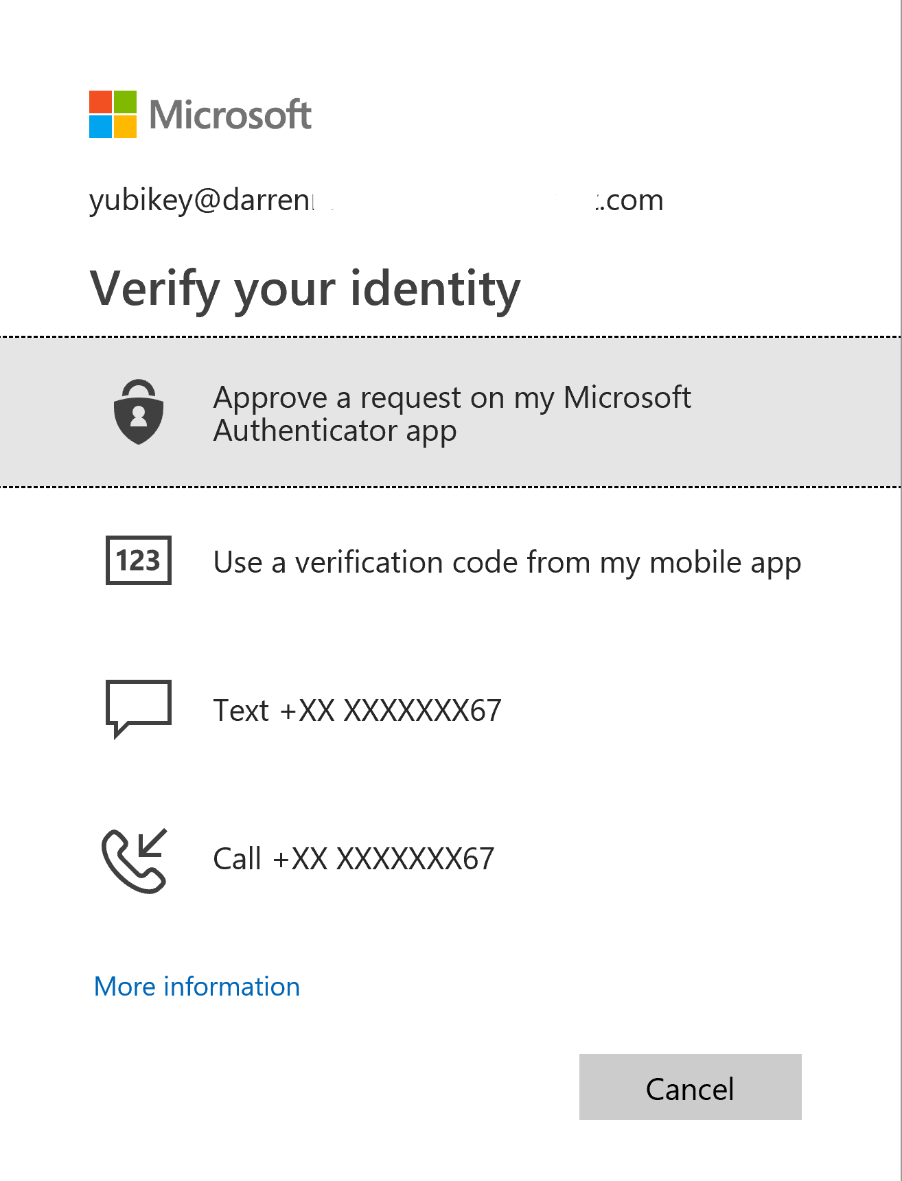 microsoft authenticator sign in