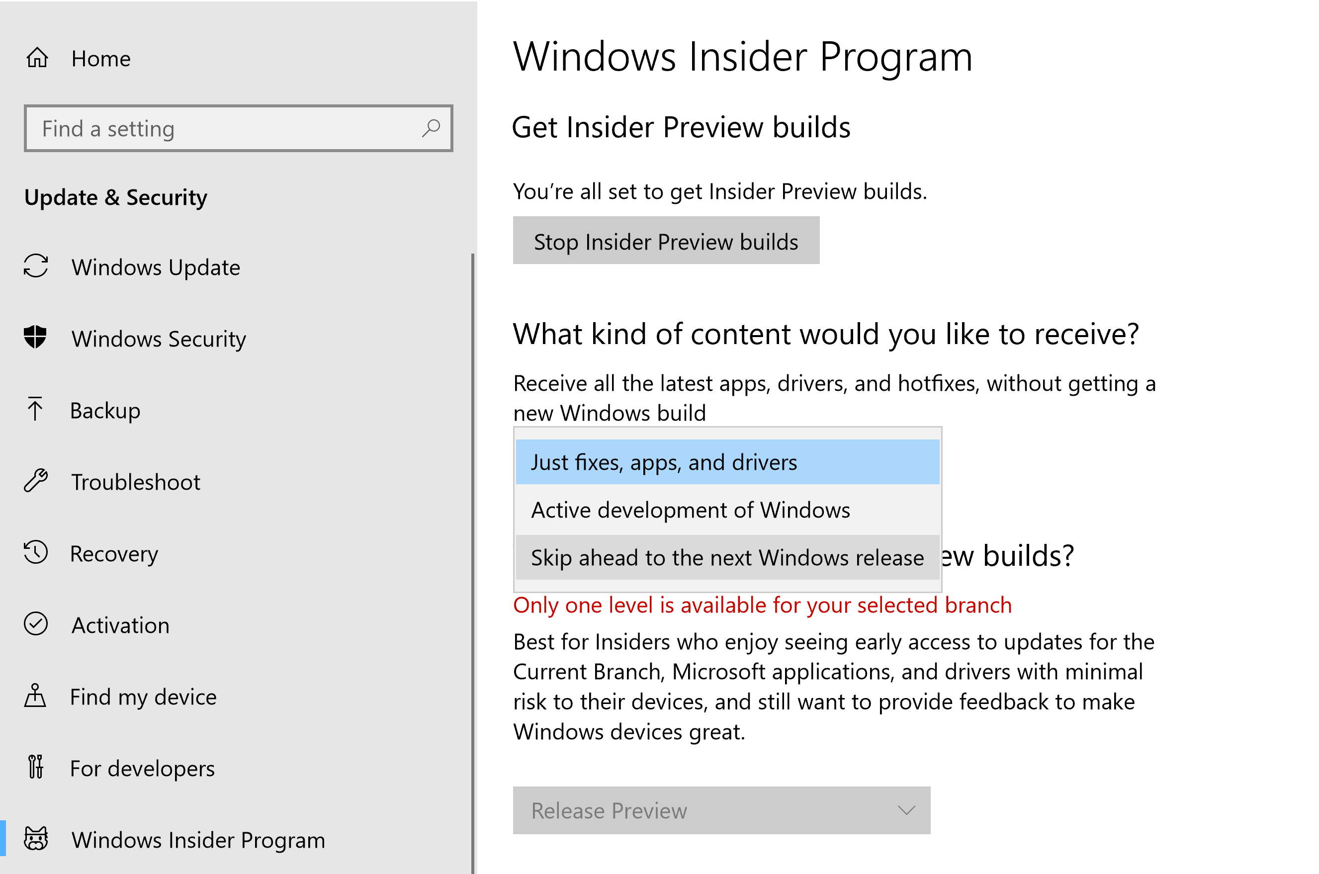 Skip ahead to the next Windows Release - 1903.PNG