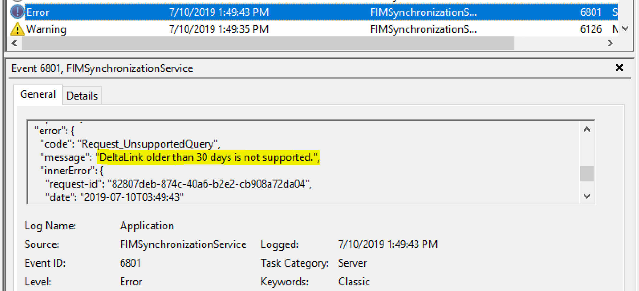 Graph Connector Delta Token Expired over 30 Days.PNG
