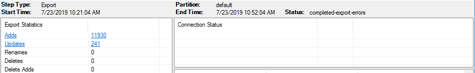 Successful Export without Deadlock Errors.PNG