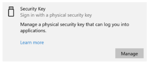 Manage Hardware Security Key