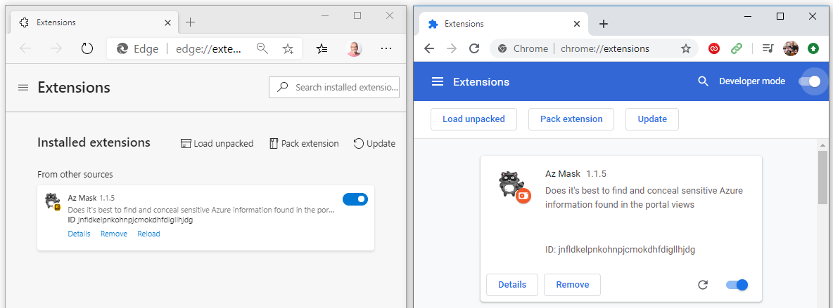 Enable the Azure Mask Extension