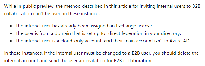 Convert AAD Member Users to Guests - Preview Caveats