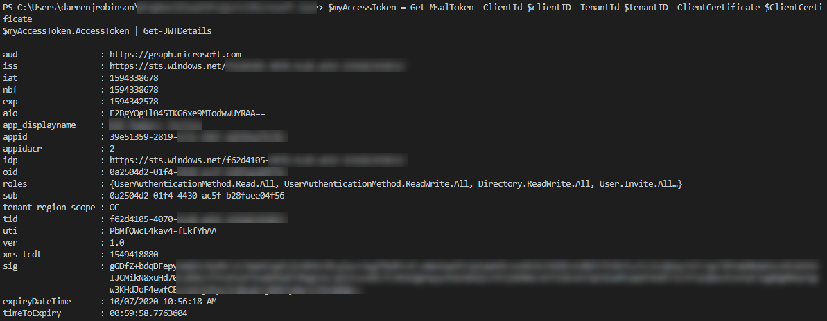 JWT Access Token from Client Credentials Certificate Based Authentication