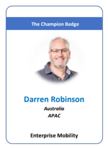 Darren Robinson Microsoft MVP Docs Champion Badge Enterprise Mobility Identity & Access Management